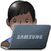 👨🏿‍💻 man technologist: dark skin tone display on Samsung